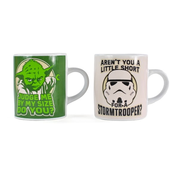 Sada 2 mini hrnčekov Star Wars™ Yoda & Stormtrooper, 110 ml