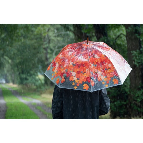Transparentný tyčový dáždnik Esschert Design Ambiance Birdcage Fall Leaves, ⌀ 93 cm-image-1