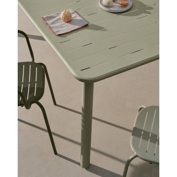 Oceľový záhradný jedálenský stôl 90x180 cm Brai – Kave Home-image-3