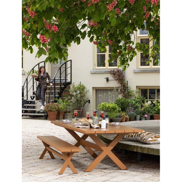 Hliníkový záhradný jedálenský stôl 100x220 cm Delta - Exotan-image-1