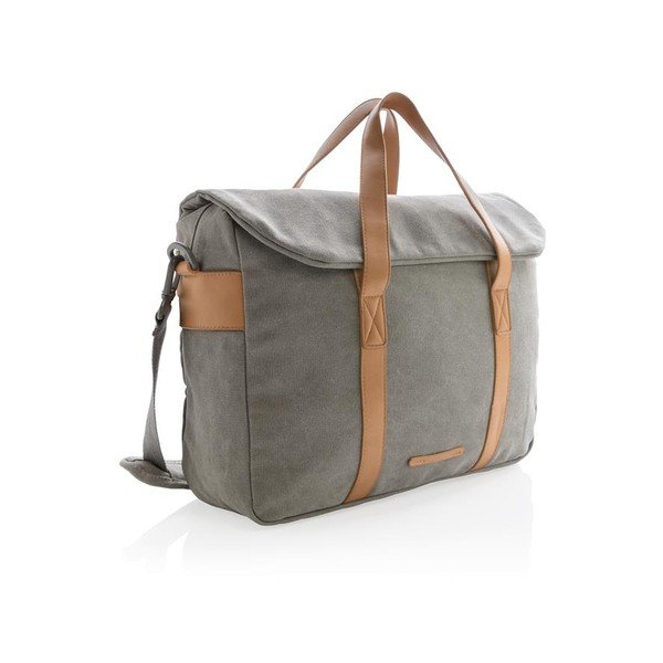 Sivá plátená taška na notebook 15,6'' XD Collection, 16 l