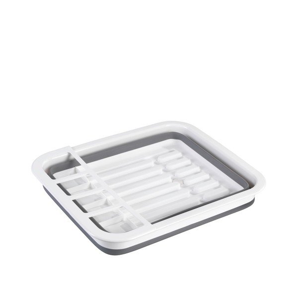 Bielo-sivý skladací odkvapkávač na riad Wenko Rack-image-1