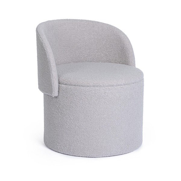 Svetlosivý taburet z textílie buklé Anthea – Yes Everyday