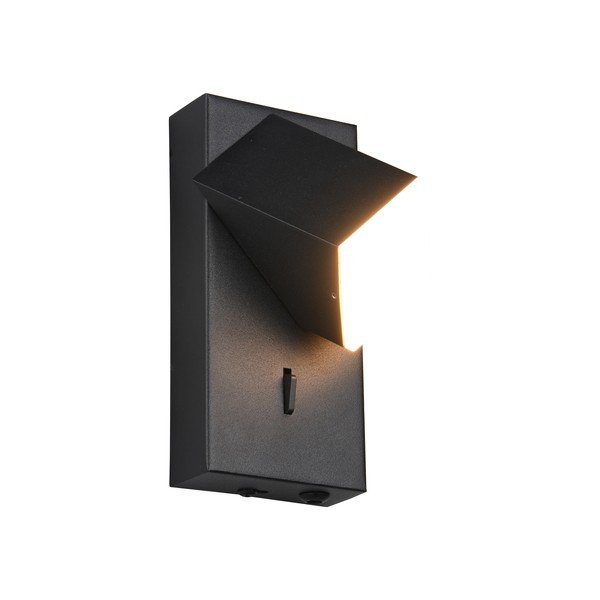 Matne čierne LED nástenné svietidlo Raglan – Trio-image-1