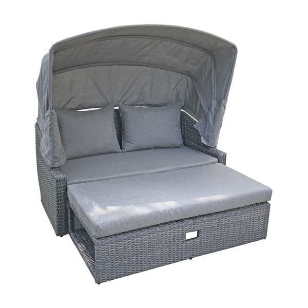 Sivá záhradná pohovka z umelého ratanu Monte Carlo – Garden Pleasure-image-1