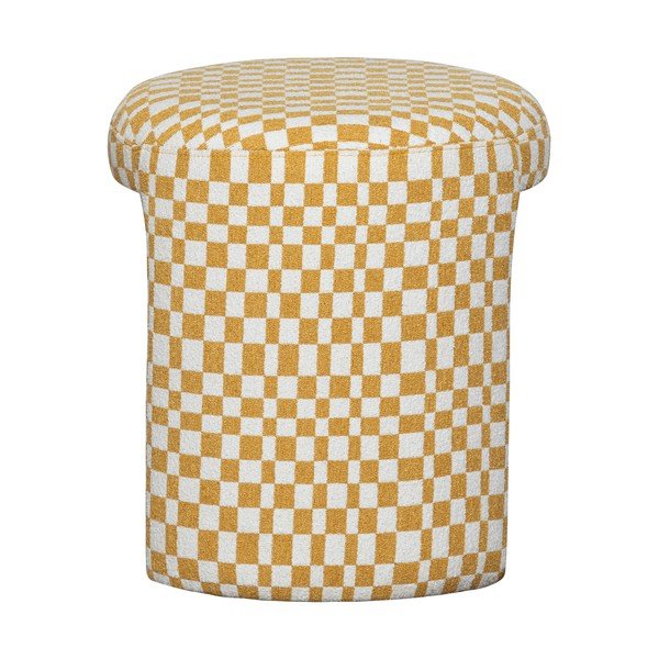 Žltá čalúnená stolička Charlie – WOOOD-image-2