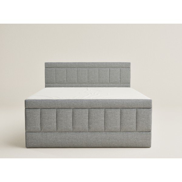 Sivá boxspring posteľ s úložným priestorom 180x200 cm Caya – Maison de Rêve-image-2
