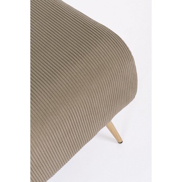Taupe polstrovaná lavica Olga – Bizzotto-image-1