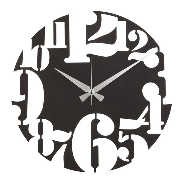 Kovové nástenné hodiny Numbers, ø 50 cm