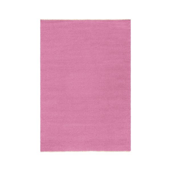 Ružový ručne tkaný koberec s prímesou vlny 200x300 cm Row – Jotex