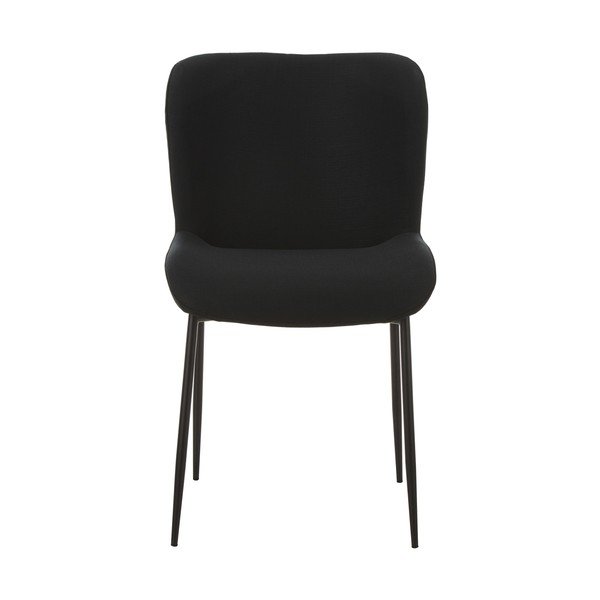 Čierna čalúnená stolička so zamatovým povrchom Westwing Collection Tess-image-2