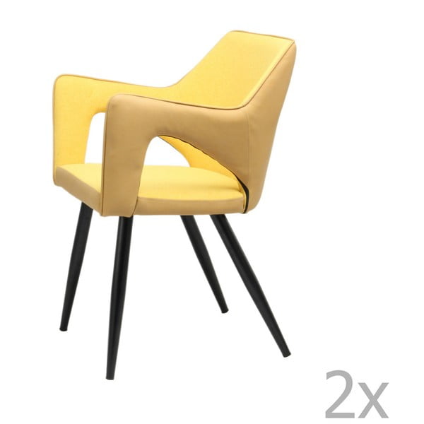 Žltá jedálenská stolička 360 Living Sina