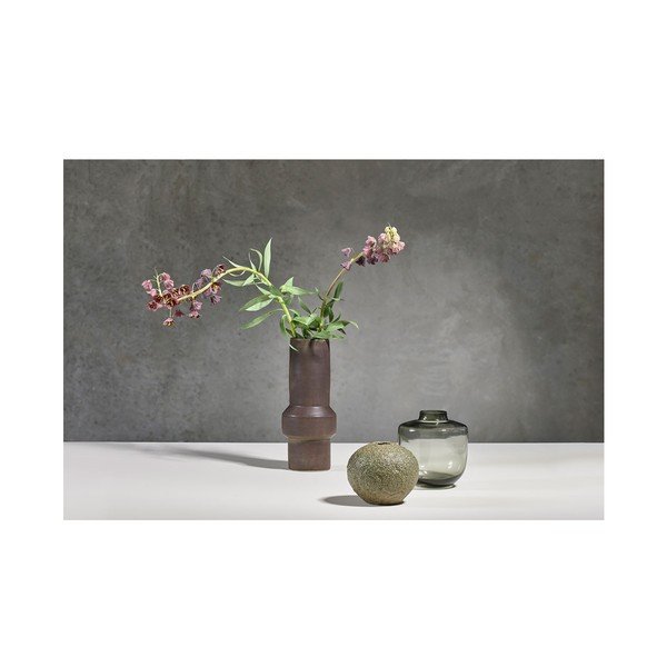 Tmavohnedá kameninová váza Villa Collection Rost, výška 30,5 cm-image-1