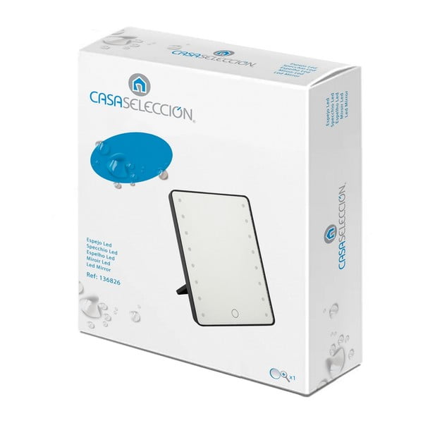 Kozmetické zrkadlo s osvetlením 17x22 cm – Casa Selección-image-3