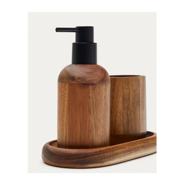 Drevený téglik na zubné kefky v prírodnej farbe Senda – Kave Home-image-2