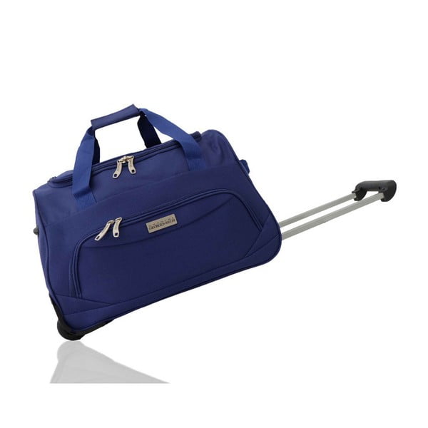 Modrá cestovná taška na kolieskach Unanyme Georges Rech, 45 l