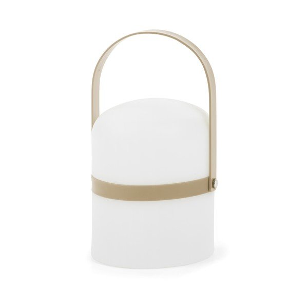 Biela vonkajšia lampa Kave Home Janvir, výška 26,5 cm