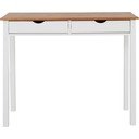 Bielo-hnedý pracovný stôl z borovicového dreva Støraa Gava, dĺžka 100 cm