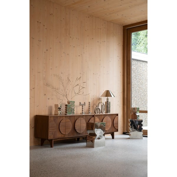 Hnedá nízka komoda v dekore orecha 120x58 cm Groove – Zuiver-image-1