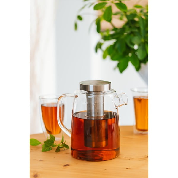 Sklenená čajová kanvica Vialli Design, 1,5 l-image-1