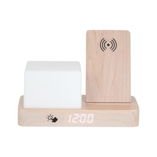 Digitálny/stolový budík s bezdrôtovou nabíjačkou Retro LED Night Light – Karlsson-image-3