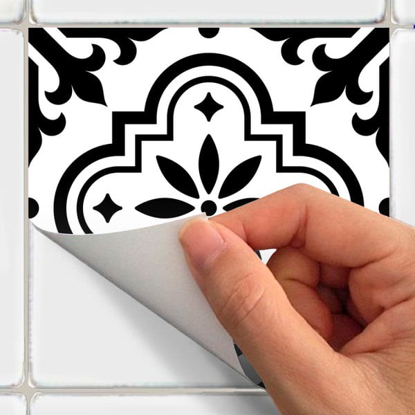 Sada 30 nástenných samolepiek Ambiance Decal Tiles Azulejos Rosario, 10 × 10 cm-image-2