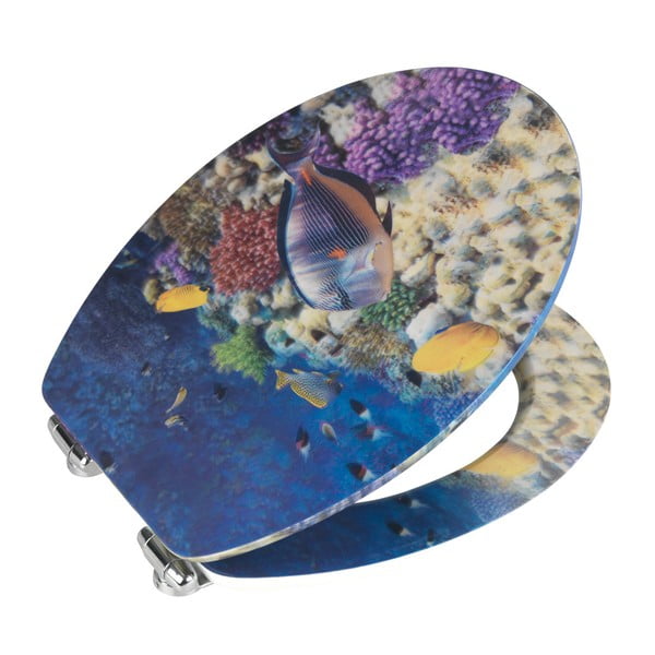 WC sedadlo s 3D obrázkom a jednoduchým zatváraním Wenko Bellevue, 44,5 x 38 cm-image-1