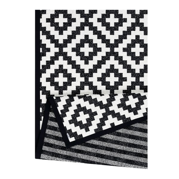 Čierno-biely vzorovaný obojstranný koberec Narma Viki, 160 x 230 cm-image-4