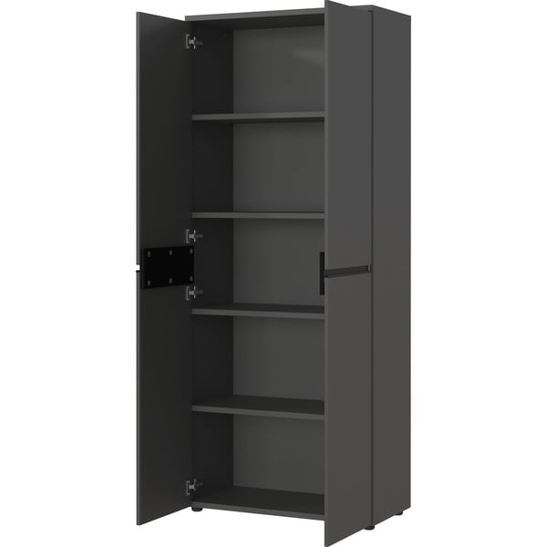 Antracitová šatníková skriňa 81x197 cm Bedano – Germania-image-3