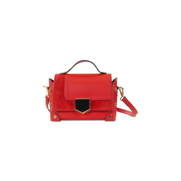 Červená kožená kabelka Infinitif Chelsea