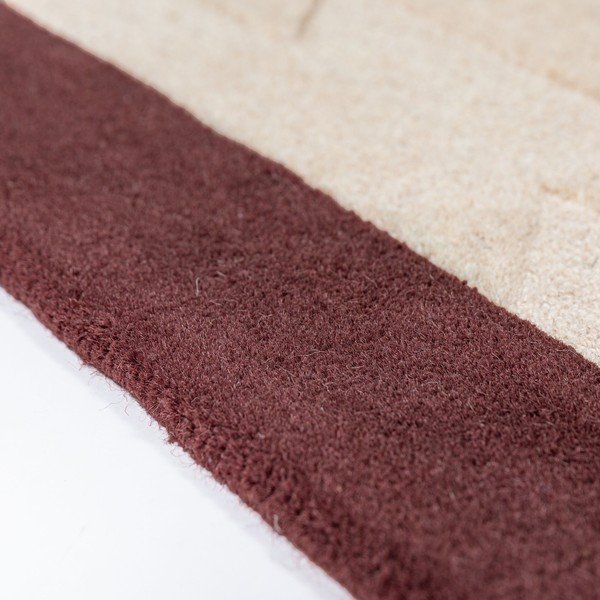 Vínovočervený/v prírodnej farbe ručne tkaný vlnený koberec 120x170 cm Apex Border Wool – Flair Rugs-image-3