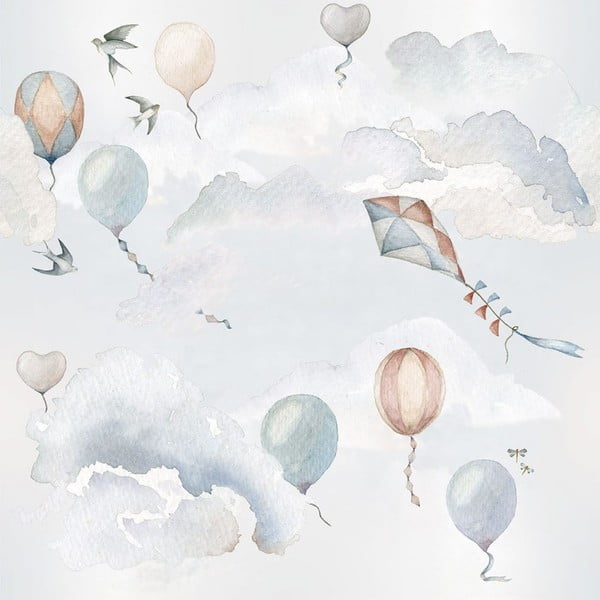 Súprava nástenných samolepiek Dekornik Balloons Fairytale