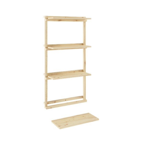 Nástenná knižnica z borovicového dreva v prírodnej farbe 66x127 cm Groove – Karup Design-image-4