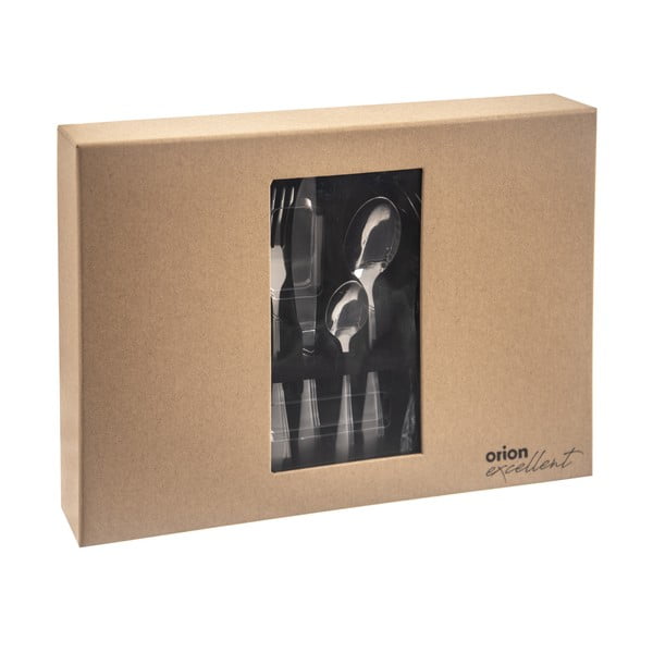 Antikoro príbor 24 ks v striebornej farbe Satin – Orion-image-4