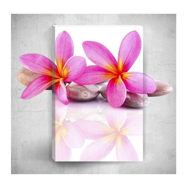 Nástenný 3D obraz Mosticx Pink Flowers, 40 × 60 cm