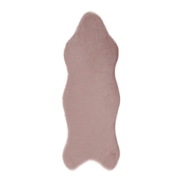 Ružový behúň z umelej kožušiny Pelus Powder, 75 × 200 cm