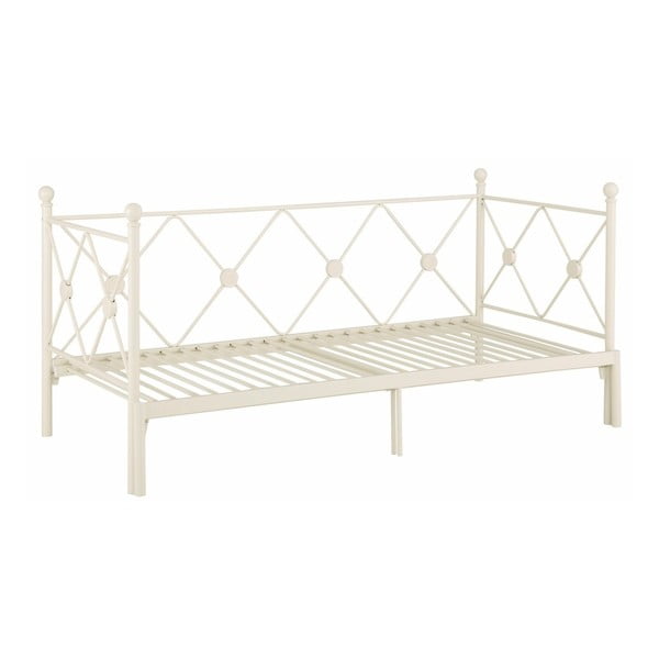 Biela rozkladacia jednolôžková posteľ Støraa Johnson, 90/180 × 200 cm