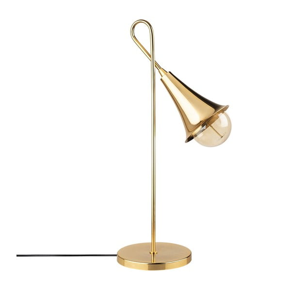 Kovová stolová lampa v zlatej farbe Opviq lights Elisa