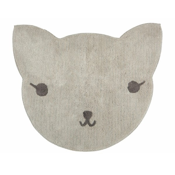 Koberec z bavlny v tvare mačky Nattiot, 85 × 100 cm