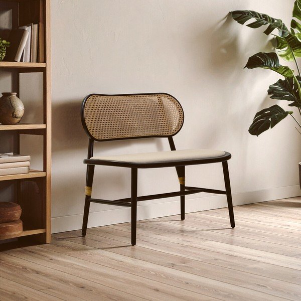 Polstrovaná lavica v prírodnej farbe Cebu – Premier Housewares-image-1