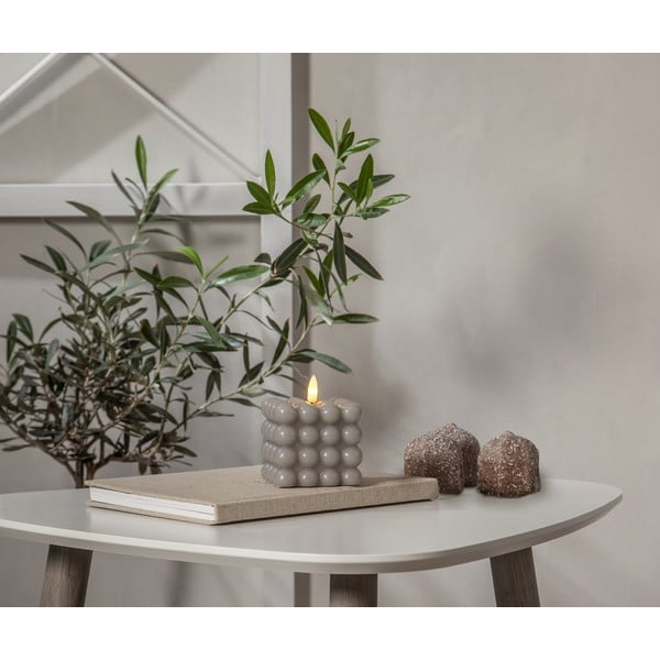 Sivá vosková LED sviečka Star Trading Flamme Dot, výška 9,5 cm-image-3