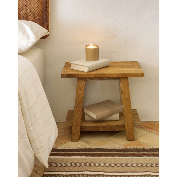 Podnožka z teakového dreva Kave Home Safara-image-1