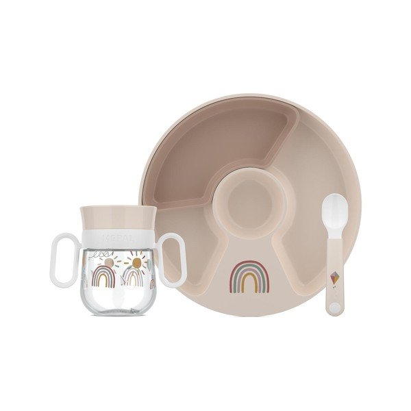 Plastová detská jedálenská súprava 3 ks Sunshine & Rainbow – Mepal