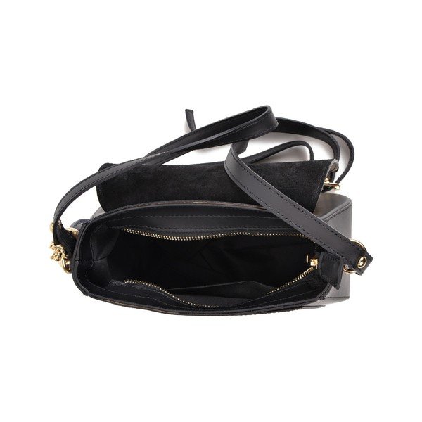 Čierna kožená kabelka Mangotti Bags Sicilia-image-4