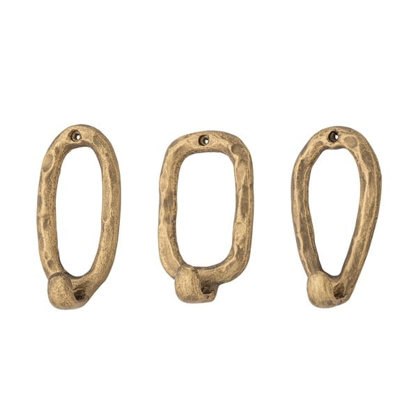 Kovové háčiky v zlatej farbe v súprave 3 ks Cias – Bloomingville-image-2