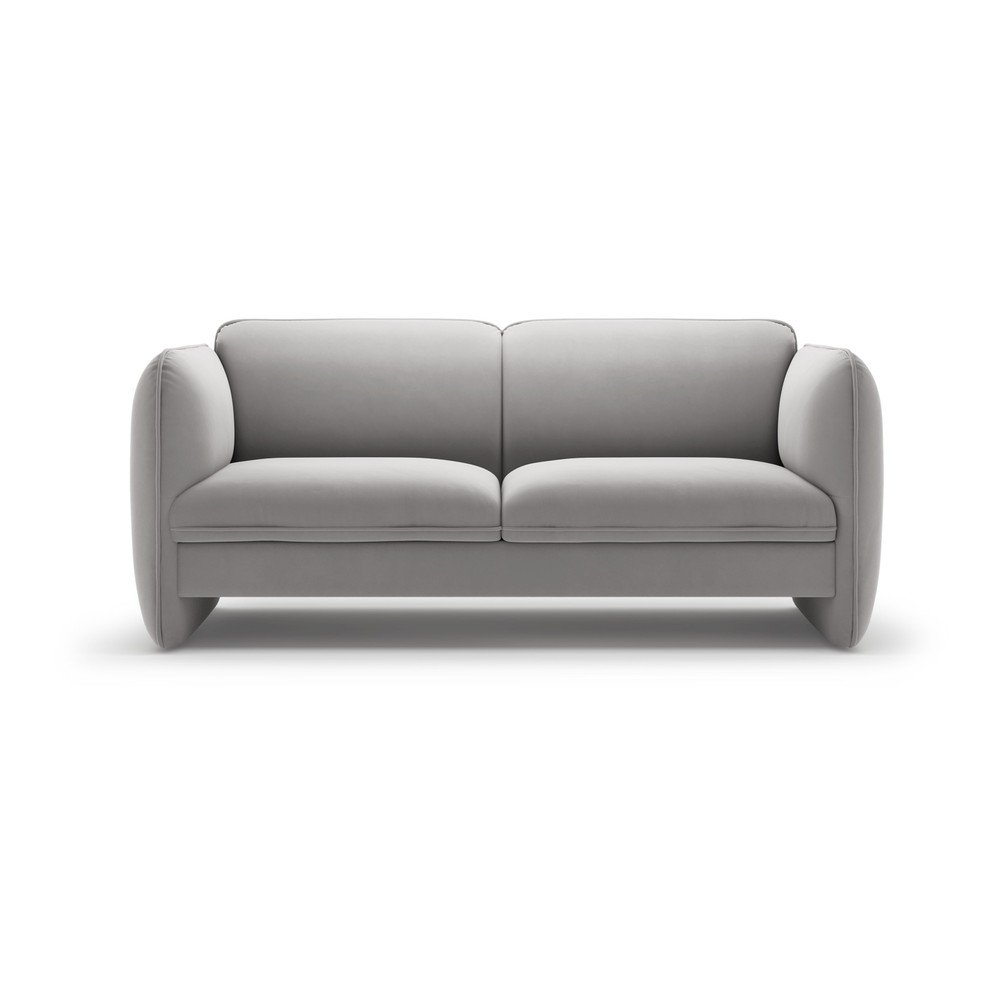 Svetlosivá zamatová pohovka 168 cm Georgia – Micadoni