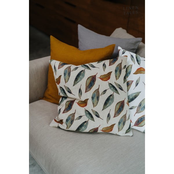 Ľanová obliečka na vankúš 40x40 cm Golden Fall – Linen Tales-image-3