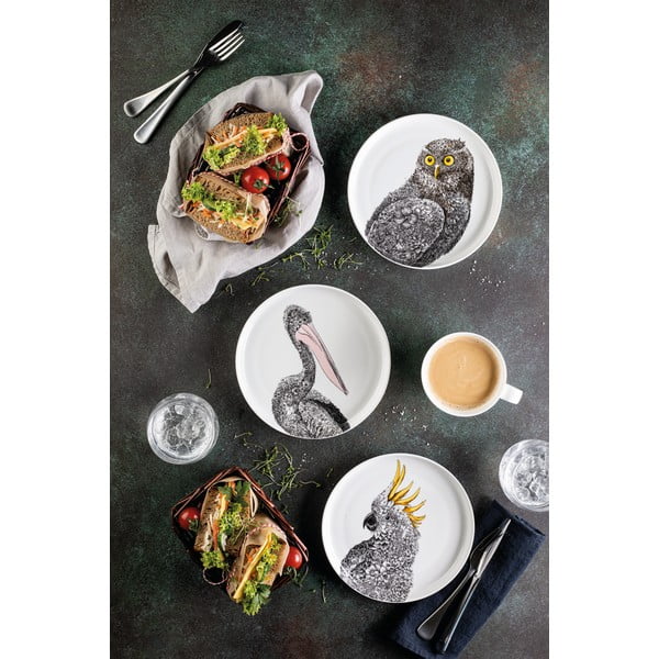 Biely porcelánový tanier Maxwell & Williams Marini Ferlazzo Owl, ø 20 cm-image-3