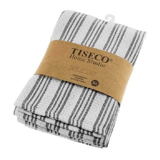 Sada 4 sivých bavlnených utierok Tiseco Home Studio, 50 × 70 cm