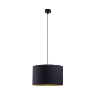 Čierne závesné svietidlo s vnútrom v medenej farbe Sotto Luce Mika, ⌀ 40 cm